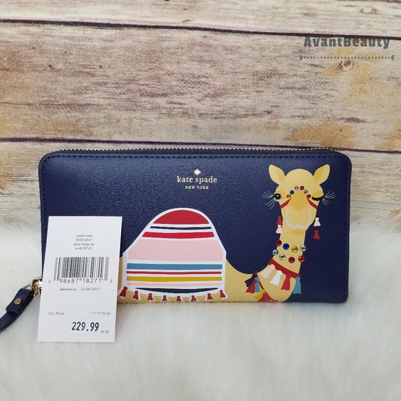Camel Neda Spice Things Up Wallet Kate Spade Blue - Picture 13 of 14